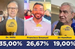 Dr. Hélio lidera com 35% dos votos para prefeitura de Parnaíba, diz nova pesquisa (Foto: Arte Conecta Piauí)