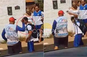 Estudante de 14 anos é agredido por vigilante em frente à escola em Altos (Foto: Reprodução) Estudante de 14 anos é agredido por vigilante em frente à escola em Altos (Foto: Reprodução)