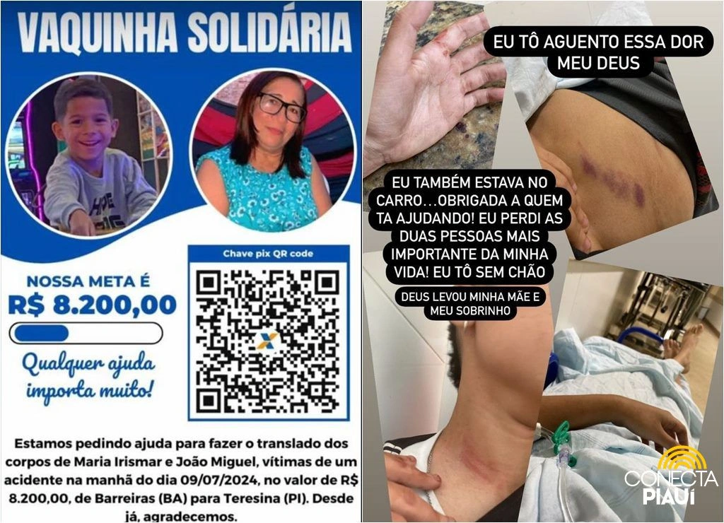 Família faz vaquinha para trazer corpos de piauienses mortos em acidente na Bahia