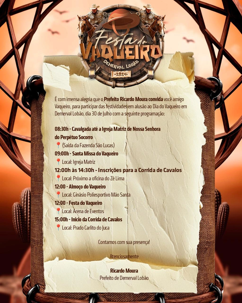 Festa do Vaqueiro de Demerval Lobão será nesta terça (30); veja a programação