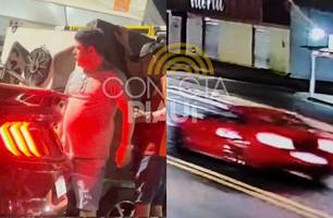 Homem dispara contra paredão de som e foge em Mustang em Demerval Lobão (Foto: Imagens obtidas pelo Conecta Piauí) Homem dispara contra paredão de som e foge em Mustang em Demerval Lobão (Foto: Imagens obtidas pelo Conecta Piauí)