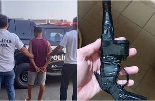 Homem suspeito de furtar loja de celulares é preso no Piauí (Foto: Reprodução) Homem suspeito de furtar loja de celulares é preso no Piauí (Foto: Reprodução)