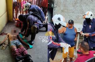 Homens são espancados na zona Sul de Teresina (Foto: Conecta Piauí) Homens são espancados na zona Sul de Teresina (Foto: Conecta Piauí)