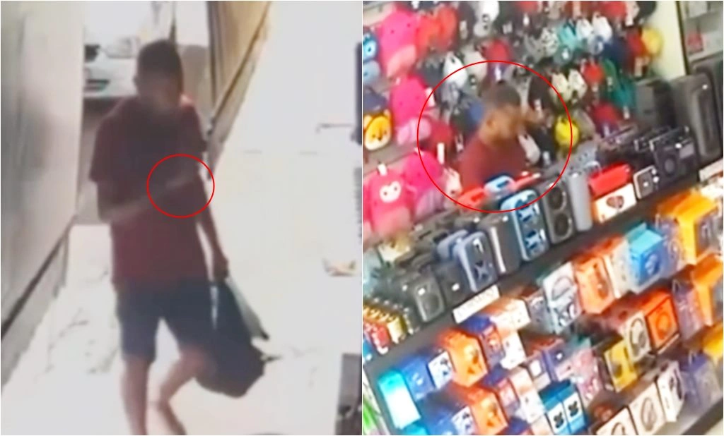 Ladrão se benze antes de roubar loja