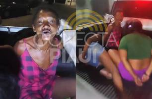 Mãe e filha são presas por tráfico de drogas em Teresina (Foto: Repórter 12/Conecta Piauí) Mãe e filha são presas por tráfico de drogas em Teresina (Foto: Repórter 12/Conecta Piauí)