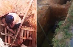 Mulher cai em bueiro, tem ferida exposta e é socorrida horas depois em Campo Maior (Foto: Reprodução) Mulher cai em bueiro, tem ferida exposta e é socorrida horas depois em Campo Maior (Foto: Reprodução)