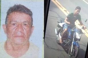 Na imagem o mototaxista Raimundo e o criminoso que fugiu usando o veículo da vítima (Foto: Reprodução) Na imagem o mototaxista Raimundo e o criminoso que fugiu usando o veículo da vítima (Foto: Reprodução)