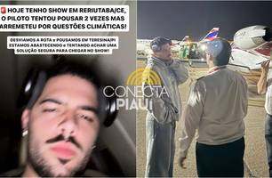 Pedro Sampaio passa por susto e realiza pouso de emergência em Teresina (Foto: Reprodução) Pedro Sampaio passa por susto e realiza pouso de emergência em Teresina (Foto: Reprodução)