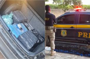 PRF apreende 137 tabletes de maconha (Foto: Reprodução) PRF apreende 137 tabletes de maconha (Foto: Reprodução)