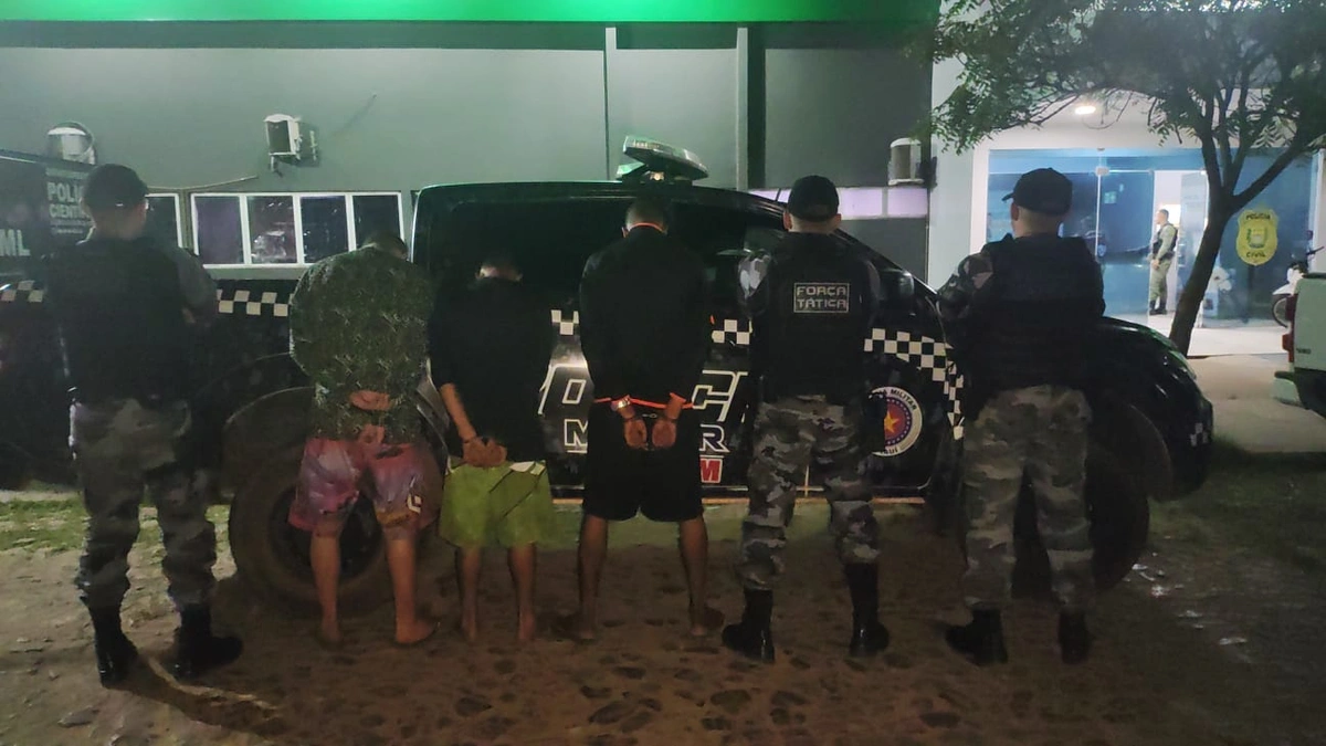 Trio preso pela polícia