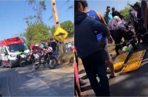 Entregador fica gravemente ferido em Teresina (Foto: Reprodução) Entregador fica gravemente ferido em Teresina (Foto: Reprodução)