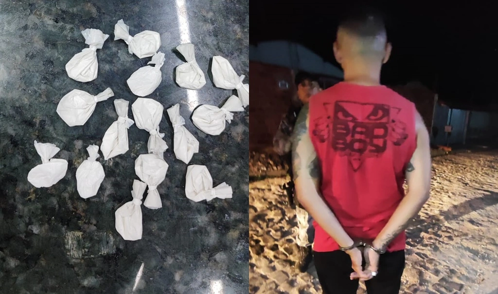 Homem é preso após tentar se livrar de sacolas com cocaínas em Teresina