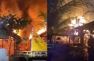 Incêndio de grandes proporções destrói barraca na zona Sudeste de Teresina (Foto: Reprodução) Incêndio de grandes proporções destrói barraca na zona Sudeste de Teresina (Foto: Reprodução)