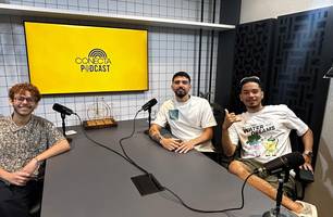 Integrantes da Street Company no Conecta Podcast (Foto: Stefanny Sales / Conecta Piauí)