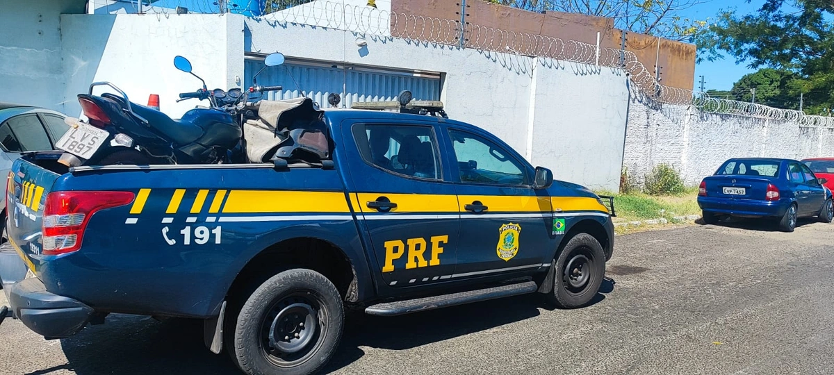 Motocicleta apreendida pela polícia