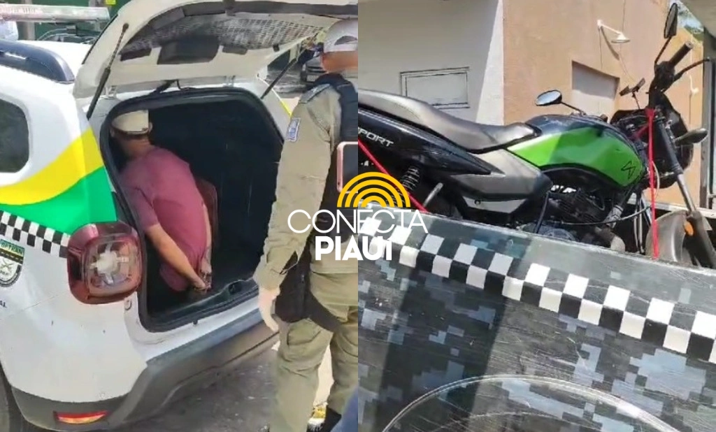 Motociclista é preso após esconder placa e tentar fugir de abordagem em Teresina