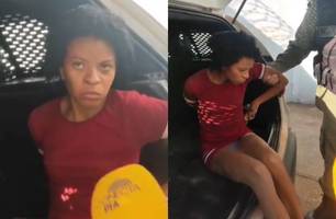 Mulher é presa após invadir casa e espancar ex-namorado em Teresina (Foto: Repórter 12/Conecta Piauí) Mulher é presa após invadir casa e espancar ex-namorado em Teresina (Foto: Repórter 12/Conecta Piauí)