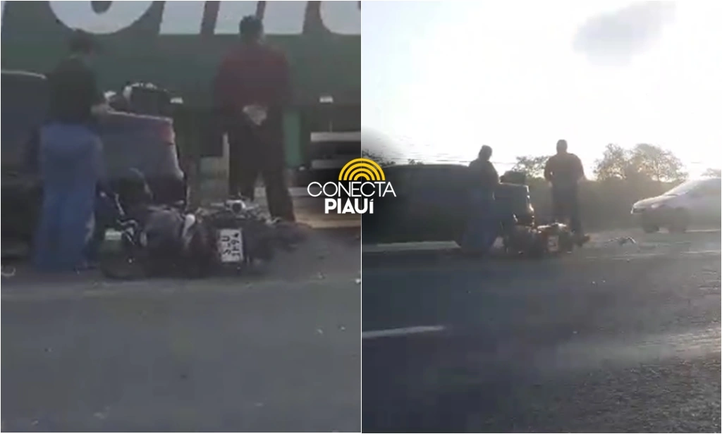 Acidente na BR-316, em Demerval Lobão, deixa motociclista gravemente ferido; vídeo