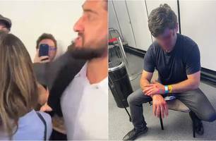 Assessor de Marçal dá soco em marqueteiro de Nunes durante debate em SP (Foto: Reprodução)