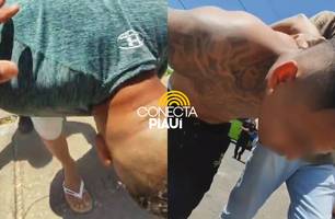 Dupla é presa após invadir e realizar arrastão em casa na zona Sudeste de Teresina (Foto: Repórter 12/Conecta Piauí)