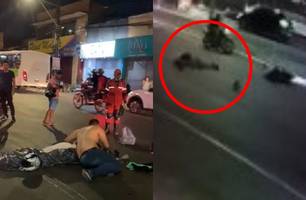 Motociclista dá 'grau', perde controle e morre com cabeça esmagada por carreta no Maranhão (Foto: Reprodução)