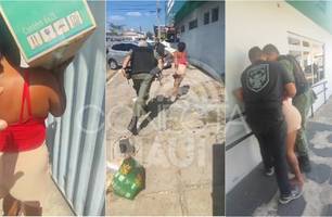 Mulher é presa por roubar picanha e tenta fugir da delegacia em Teresina (Foto: Reprodução) Mulher é presa por roubar picanha e tenta fugir da delegacia em Teresina (Foto: Reprodução)