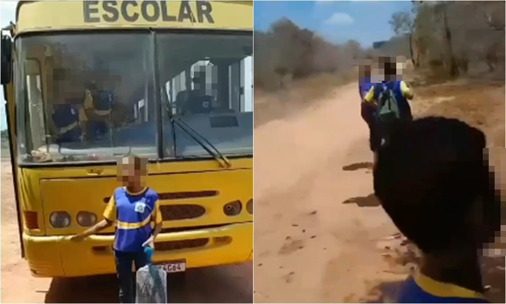 Ônibus escolar quebra na zona rural da Lagoa do Piauí e deixa crianças desamparadas