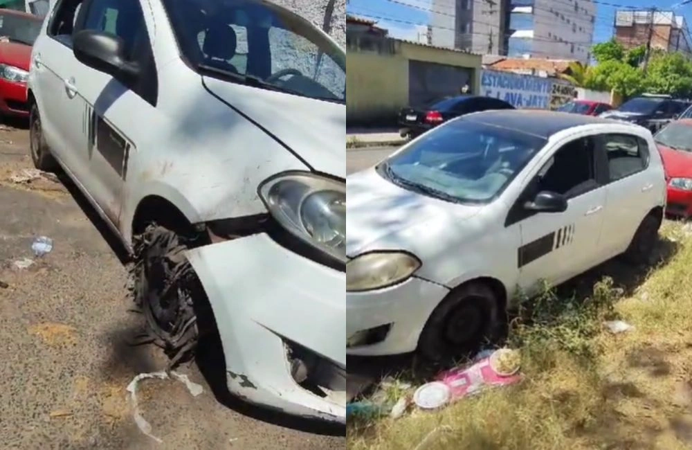 Polícia recupera veículo alugado que foi abandonado com pneu estourado em Teresina
