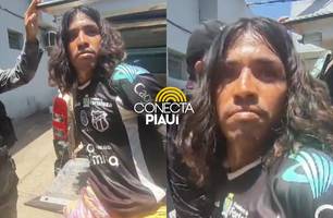 'Ralei ele um pouquinho', diz homem preso por tentativa de homicídio em Teresina (Foto: Repórter 12/Conecta Piauí) 'Ralei ele um pouquinho', diz homem preso por tentativa de homicídio em Teresina (Foto: Repórter 12/Conecta Piauí)