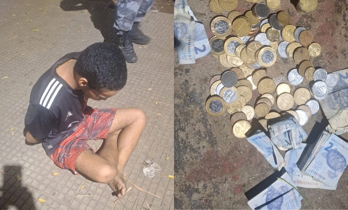 Suspeito é preso ao tentar se livrar de drogas em praça no Centro de Teresina