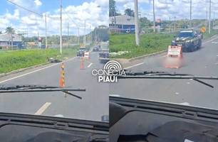 Acidente na BR-343 deixa mulher morta e marido ferido em Teresina (Foto: Reprodução)