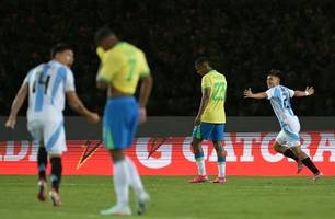 Brasil sofre goleada histórica para a Argentina na estréia do Sul-Americano Sub-20 (Foto: Juan Barreto/AFP)
