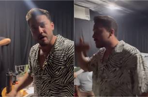 'Clima tá pesado', diz Safadão após princípio de incêndio antes de show em Altos (Foto: Reprodução)