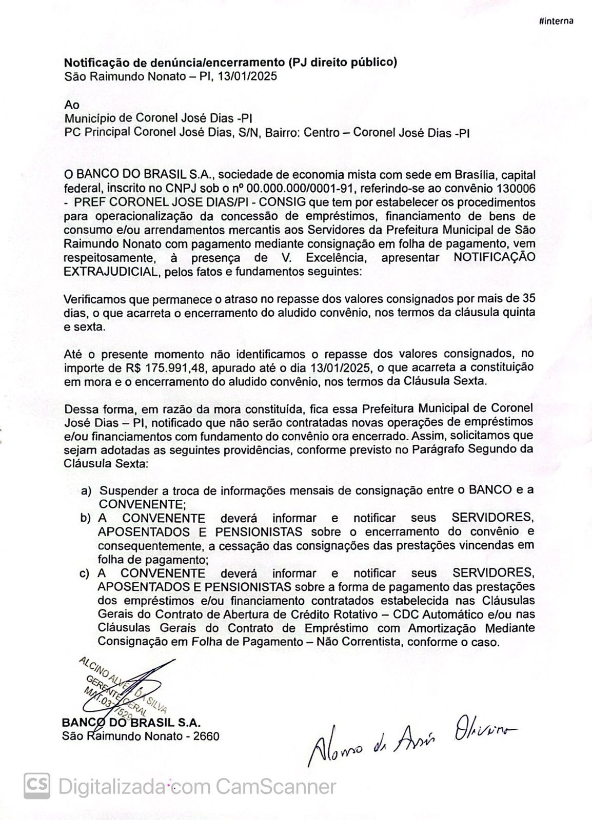 Denúncia: ex-gestor do Coronel José Dias deixa servidores com nome sujo no Serasa