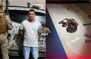 Foragido por homicídio e roubo é capturado no Alto da Ressurreição, em Teresina (Foto: Reprodução) Foragido por homicídio e roubo é capturado no Alto da Ressurreição, em Teresina (Foto: Reprodução)