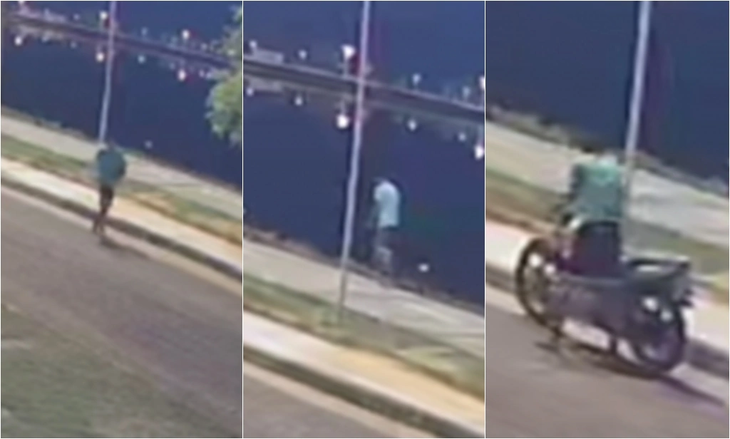 Jovem é flagrado vandalizando luminárias na orla do Açude Grande, em Campo Maior