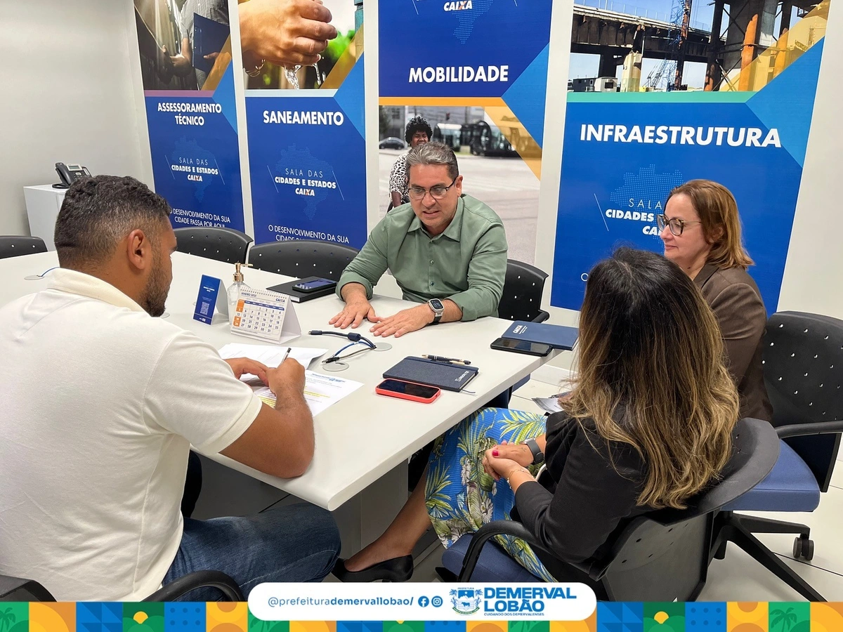 Júnior Carvalho alinha desenvolvimento para Demerval Lobão em reunião na Caixa