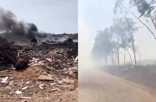 Moradores de Parnaíba denunciam lixão a céu aberto no meio da cidade (Foto: Reprodução) Moradores de Parnaíba denunciam lixão a céu aberto no meio da cidade (Foto: Reprodução)