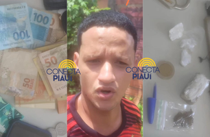 ‘Mula’ do tráfico é preso com supermaconha na vila Dagmar Mazza, em Teresina (Foto: Reprodução) ‘Mula’ do tráfico é preso com supermaconha na vila Dagmar Mazza, em Teresina (Foto: Reprodução)