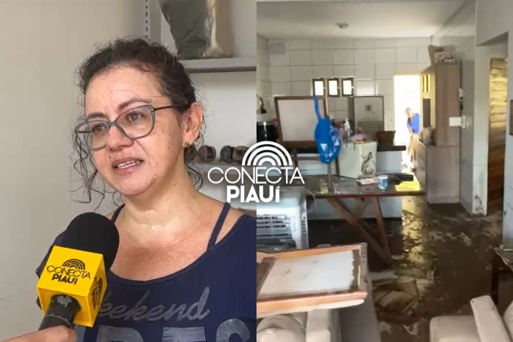 "Pensei que ia morrer": mulher relata momento que água invadiu sua casa em Picos