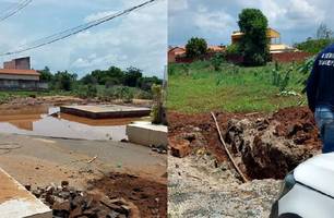 Picos: Agespisa recupera trechos do sistema de abastecimento afetados pela chuvas (Foto: Reprodução) Picos: Agespisa recupera trechos do sistema de abastecimento afetados pela chuvas (Foto: Reprodução)