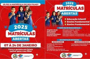 Prefeitura de Pau D’Arco do Piauí anuncia período de matrículas para 2025 (Foto: Reprodução) Prefeitura de Pau D’Arco do Piauí anuncia período de matrículas para 2025 (Foto: Reprodução)