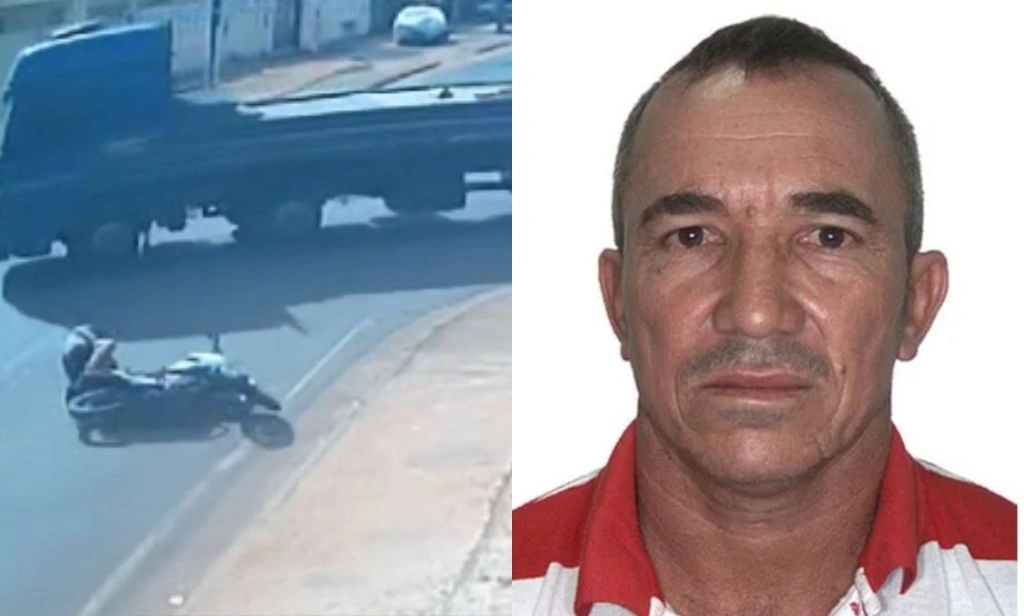 Vídeo mostra momento que caminhão avança preferencial e motociclista é atropelado, em RR