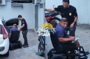 Cadeirante apontado como estuprador de criança é preso na zona Norte de Teresina (Foto: Repórter 12/Conecta Piauí) Cadeirante apontado como estuprador de criança é preso na zona Norte de Teresina (Foto: Repórter 12/Conecta Piauí)