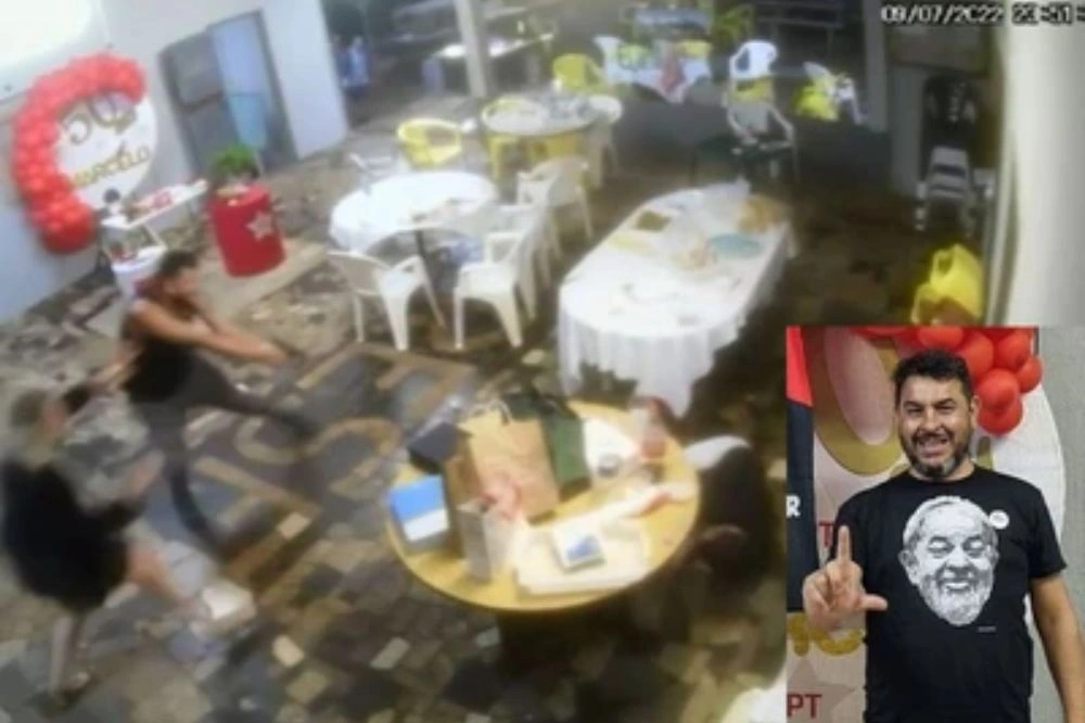 Câmeras de segurança flagraram o tiroteio