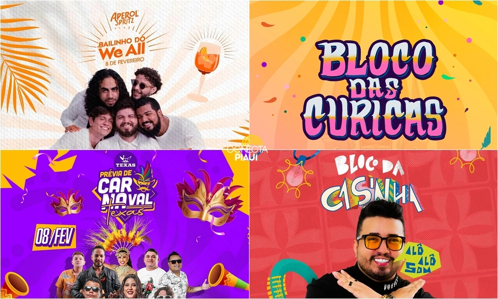 Carnaval 2025: Confira  a programação dos bloquinhos e prévias em Teresina