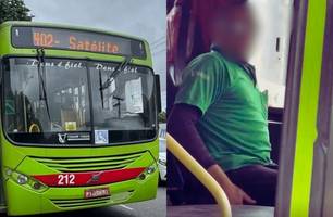 Ciclista é atropelado por ônibus ao sair de supermercado na zona Leste de Teresina (Foto: Reprodução)