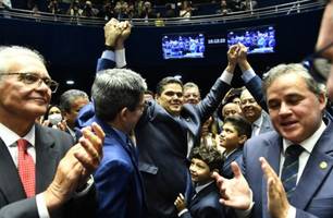 Davi Alcolumbre é eleito presidente do Senado com ampla maioria de votos (Foto: Reprodução/Geraldo Magela/Agência Senado)