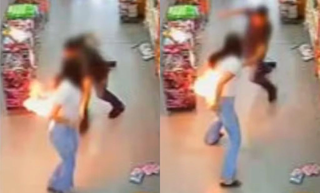 GO: Mulher fica em chamas após celular explodir no bolso em supermercado