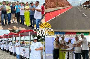 Governador acompanha obras no Contorno Viário e leva investimentos para Luzilândia (Foto: Conecta Piauí) Governador acompanha obras no Contorno Viário e leva investimentos para Luzilândia (Foto: Conecta Piauí)